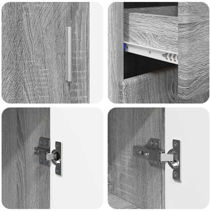 vidaXL Sideboard with Shelf FLORIN Grey Sonoma 88.5 x 30.5 x 73 cm
