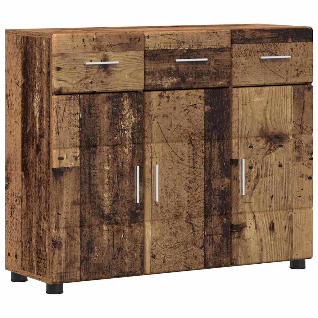 vidaXL Sideboard FLORIN 88.5 x 30.5 x 73 cm Old Wood Engineered Wood