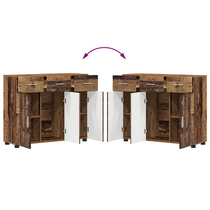 vidaXL Sideboard FLORIN 88.5 x 30.5 x 73 cm Old Wood Engineered Wood