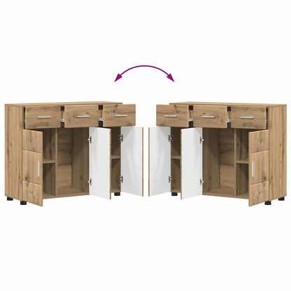vidaXL Sideboard with Shelf FLORIN Artisan Oak 88.5 x 30.5 x 73 cm