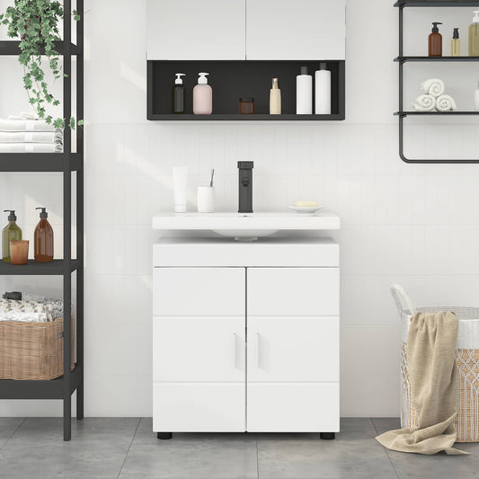 vidaXL Bathroom Cabinet Set TULUM White 60 x 34 x 63 cm