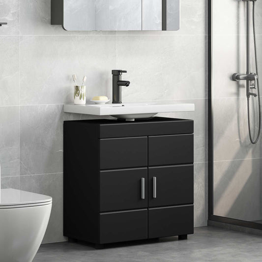 vidaXL Bathroom Cabinet Set TULUM Black 60 x 34 x 63 cm