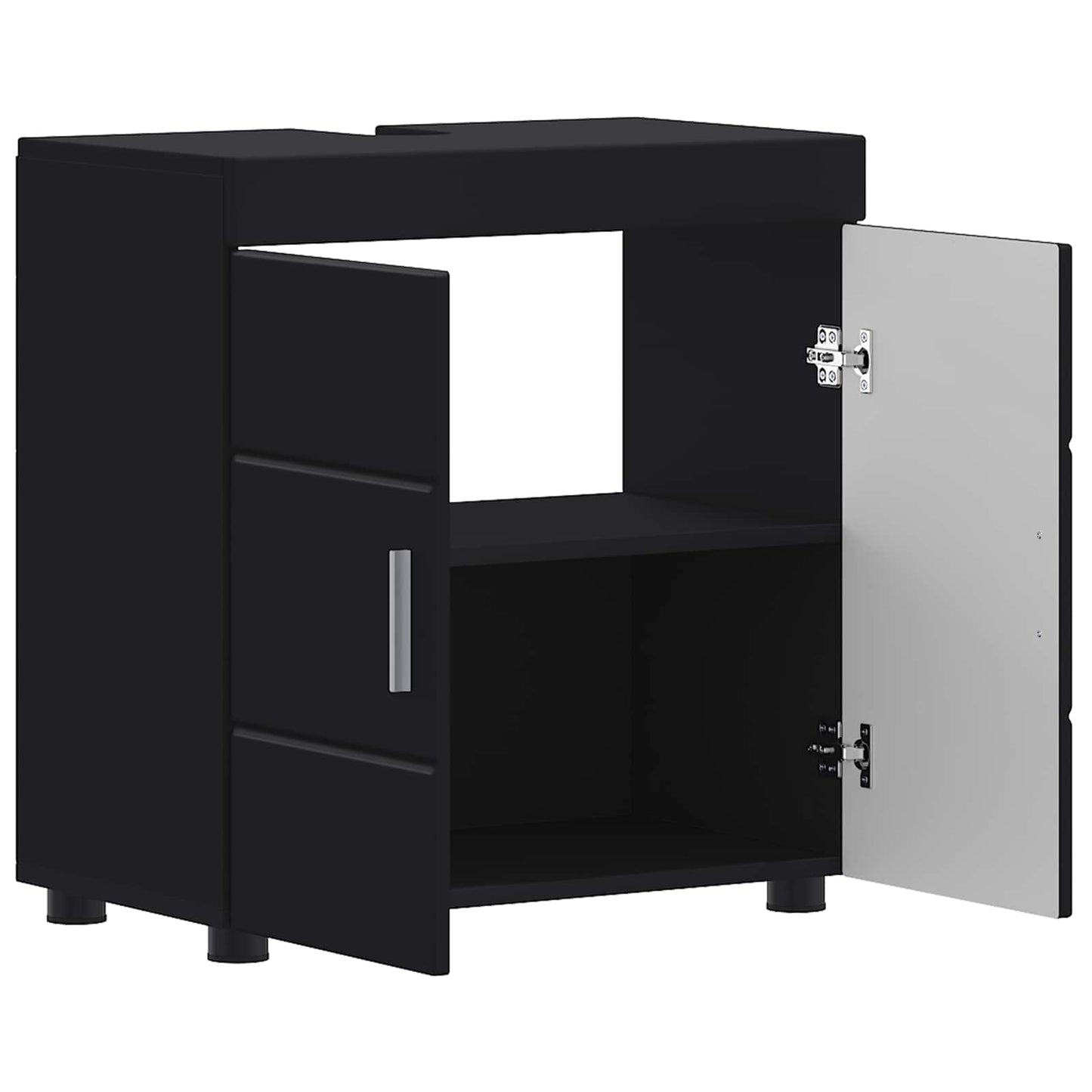 vidaXL Bathroom Cabinet Set TULUM Black 60 x 34 x 63 cm