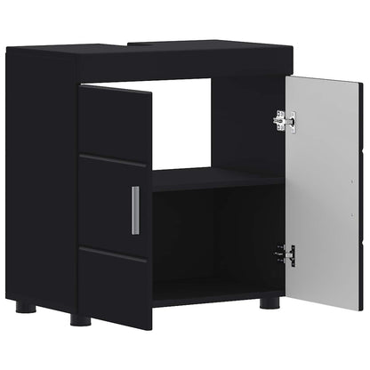 vidaXL Bathroom Cabinet Set TULUM Black 60 x 34 x 63 cm