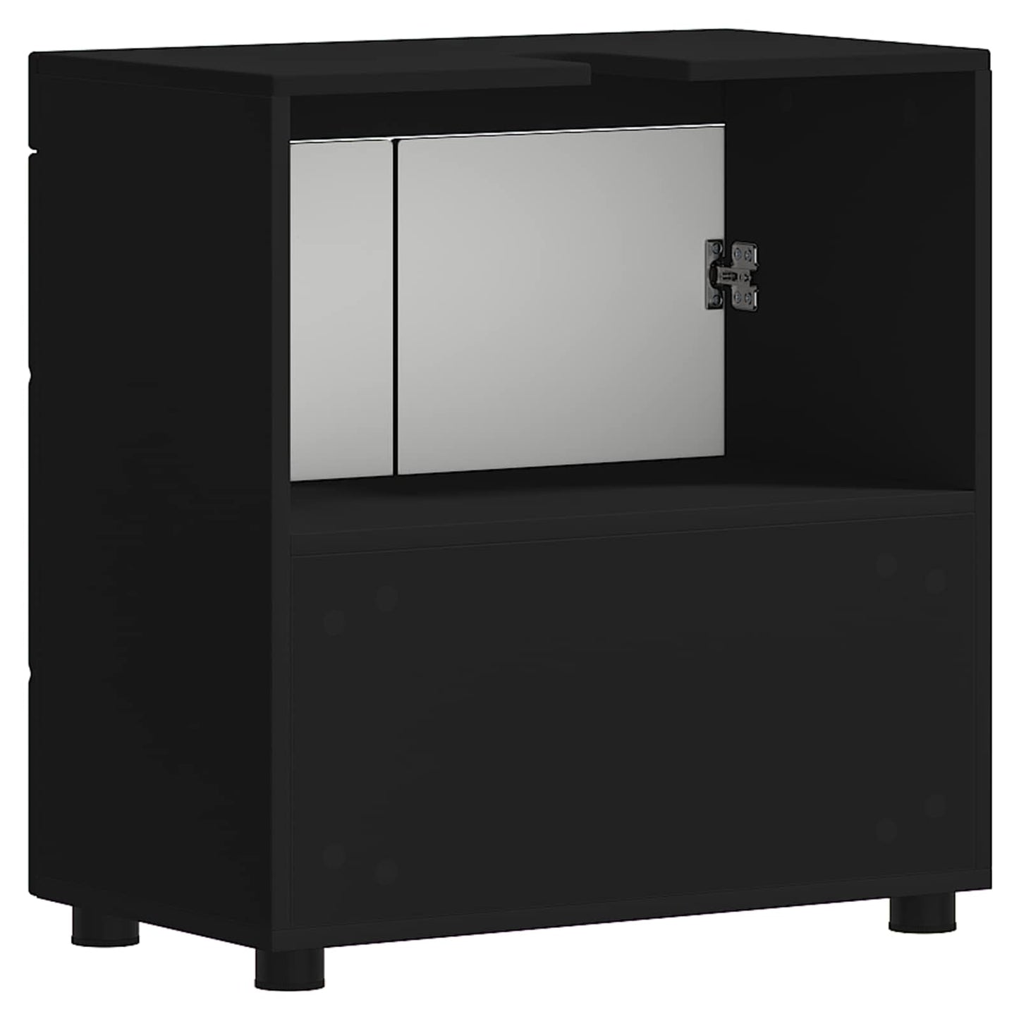 vidaXL Bathroom Cabinet Set TULUM Black 60 x 34 x 63 cm