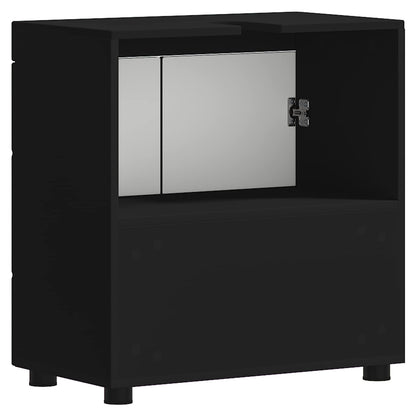 vidaXL Bathroom Cabinet Set TULUM Black 60 x 34 x 63 cm