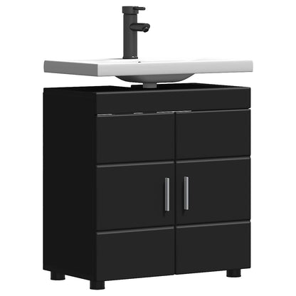 vidaXL Bathroom Cabinet Set TULUM Black 60 x 34 x 63 cm