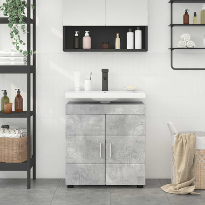vidaXL Bathroom Cabinet Set TULUM Concrete Grey 60 x 34 x 63 cm
