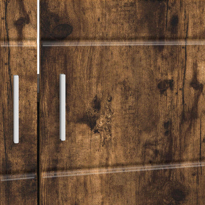 vidaXL Bathroom Cabinet Set TULUM Smoked Oak 60 x 34 x 63 cm