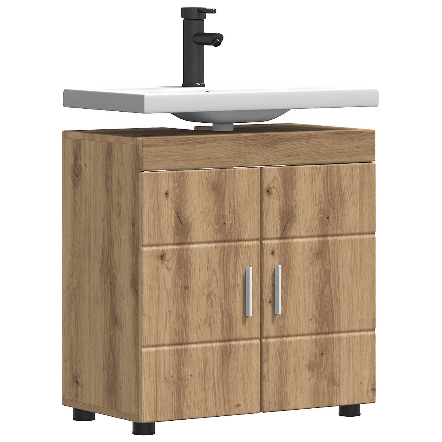 vidaXL Bathroom Cabinet Set TULUM Artisan Oak 60 x 34 x 63 cm