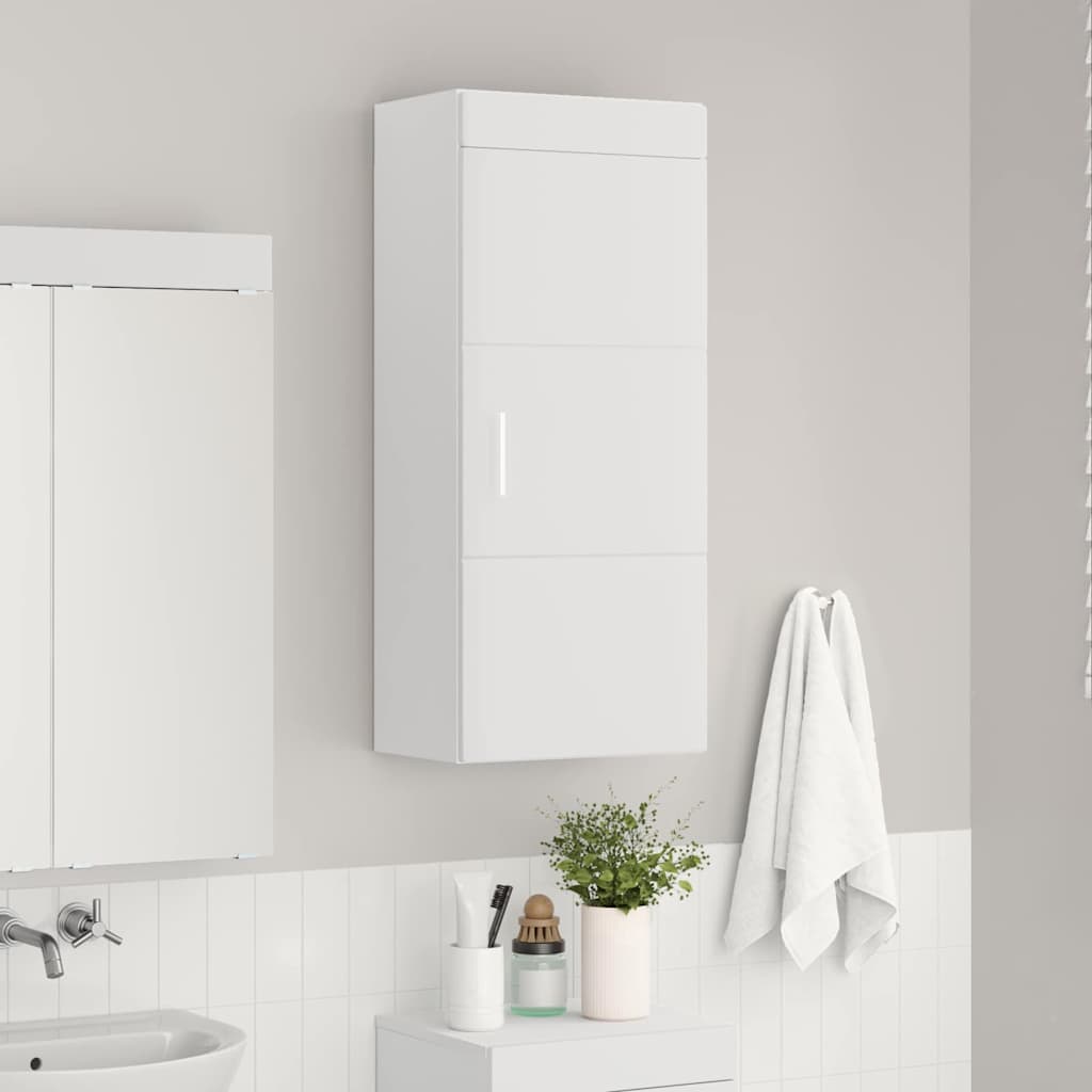 vidaXL Bathroom Wall Cabinet with Shelf TULUM White 37 x 24.5 x 86 cm