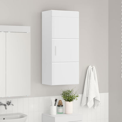 vidaXL Bathroom Wall Cabinet with Shelf TULUM White 37 x 24.5 x 86 cm