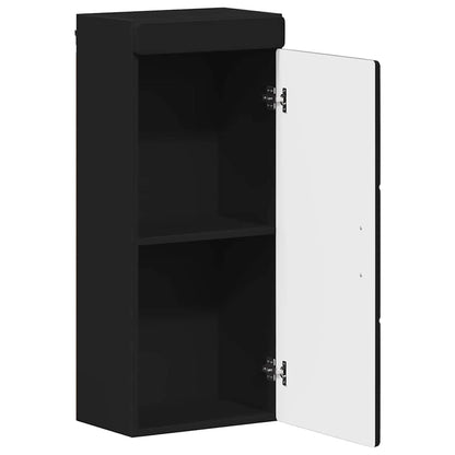 vidaXL Bathroom Wall Cabinet with Shelf TULUM Black 37 x 24.5 x 86 cm