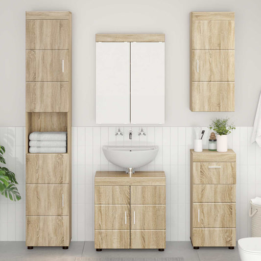 vidaXL Bathroom Wall Cabinet TULUM Sonoma Oak 37 x 24.5 x 86 cm