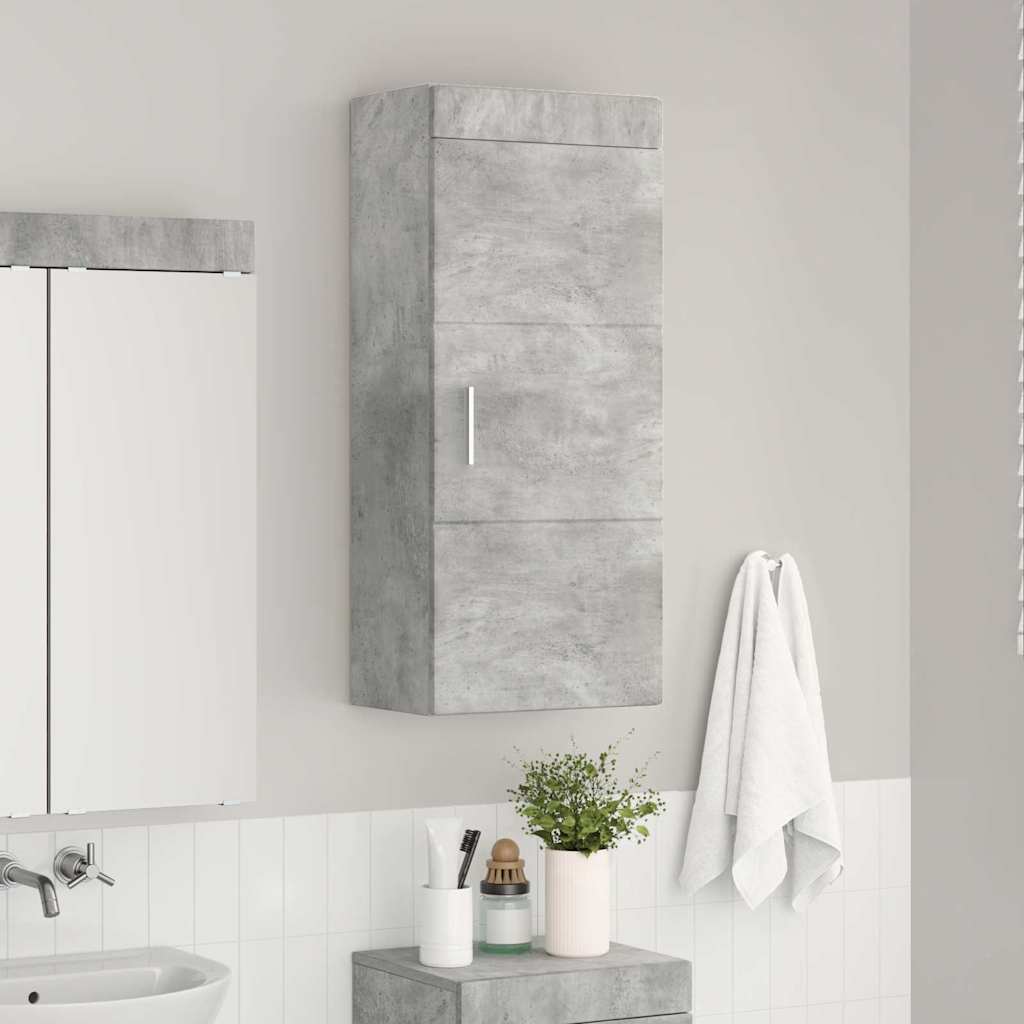 vidaXL Bathroom Wall Cabinet TULUM Concrete Grey 37 x 24.5 x 86 cm