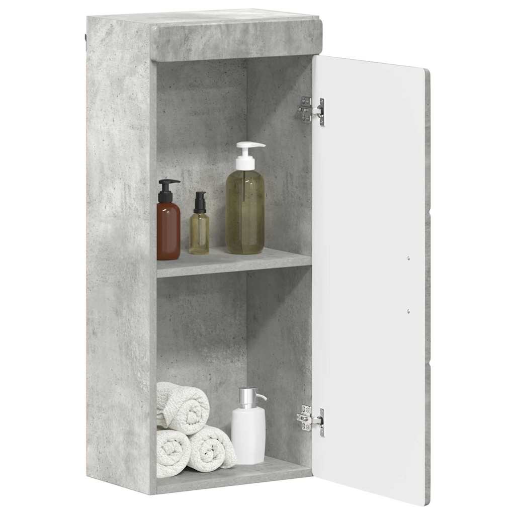 vidaXL Bathroom Wall Cabinet TULUM Concrete Grey 37 x 24.5 x 86 cm