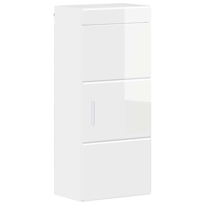 vidaXL Bathroom Wall Cabinet TULUM High Gloss White 37 x 24.5 x 86 cm