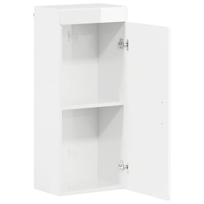 vidaXL Bathroom Wall Cabinet TULUM High Gloss White 37 x 24.5 x 86 cm