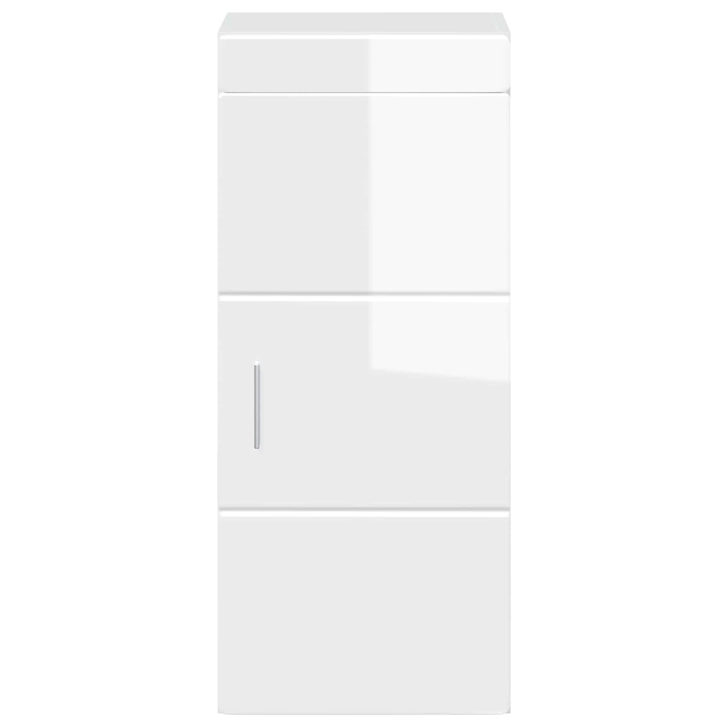 vidaXL Bathroom Wall Cabinet TULUM High Gloss White 37 x 24.5 x 86 cm