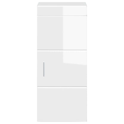 vidaXL Bathroom Wall Cabinet TULUM High Gloss White 37 x 24.5 x 86 cm
