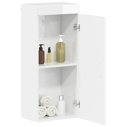 vidaXL Bathroom Wall Cabinet TULUM High Gloss White 37 x 24.5 x 86 cm