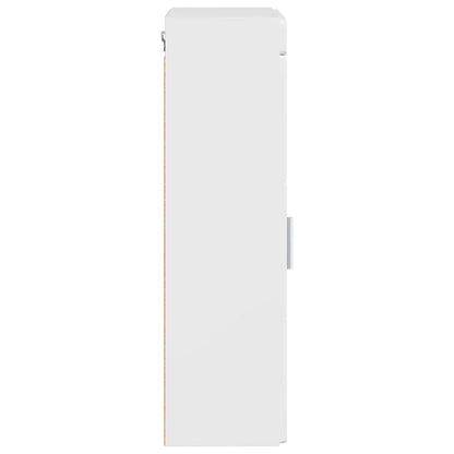 vidaXL Bathroom Wall Cabinet TULUM High Gloss White 37 x 24.5 x 86 cm