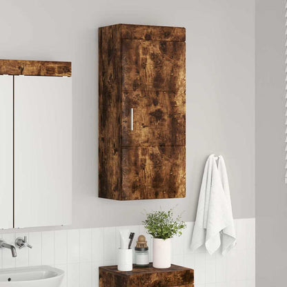 vidaXL Bathroom Wall Cabinet TULUM Smoked Oak 37 x 24.5 x 86 cm