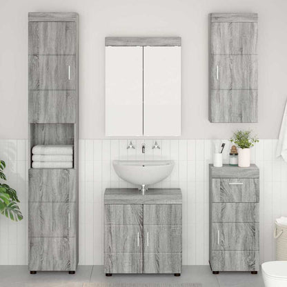 vidaXL Bathroom Wall Cabinet TULUM Grey Sonoma 37 x 24.5 x 86 cm