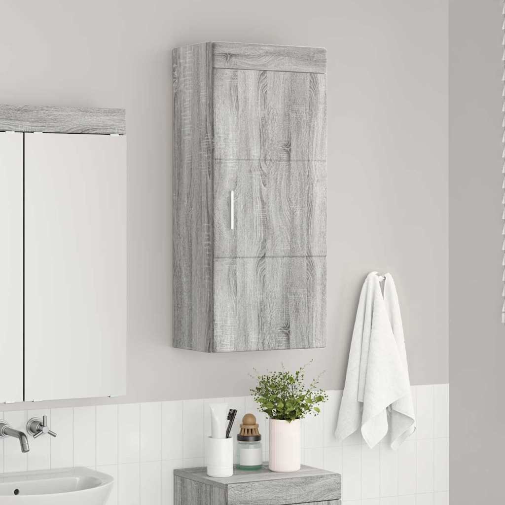 vidaXL Bathroom Wall Cabinet TULUM Grey Sonoma 37 x 24.5 x 86 cm
