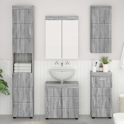 vidaXL Bathroom Wall Cabinet TULUM Grey Sonoma 37 x 24.5 x 86 cm