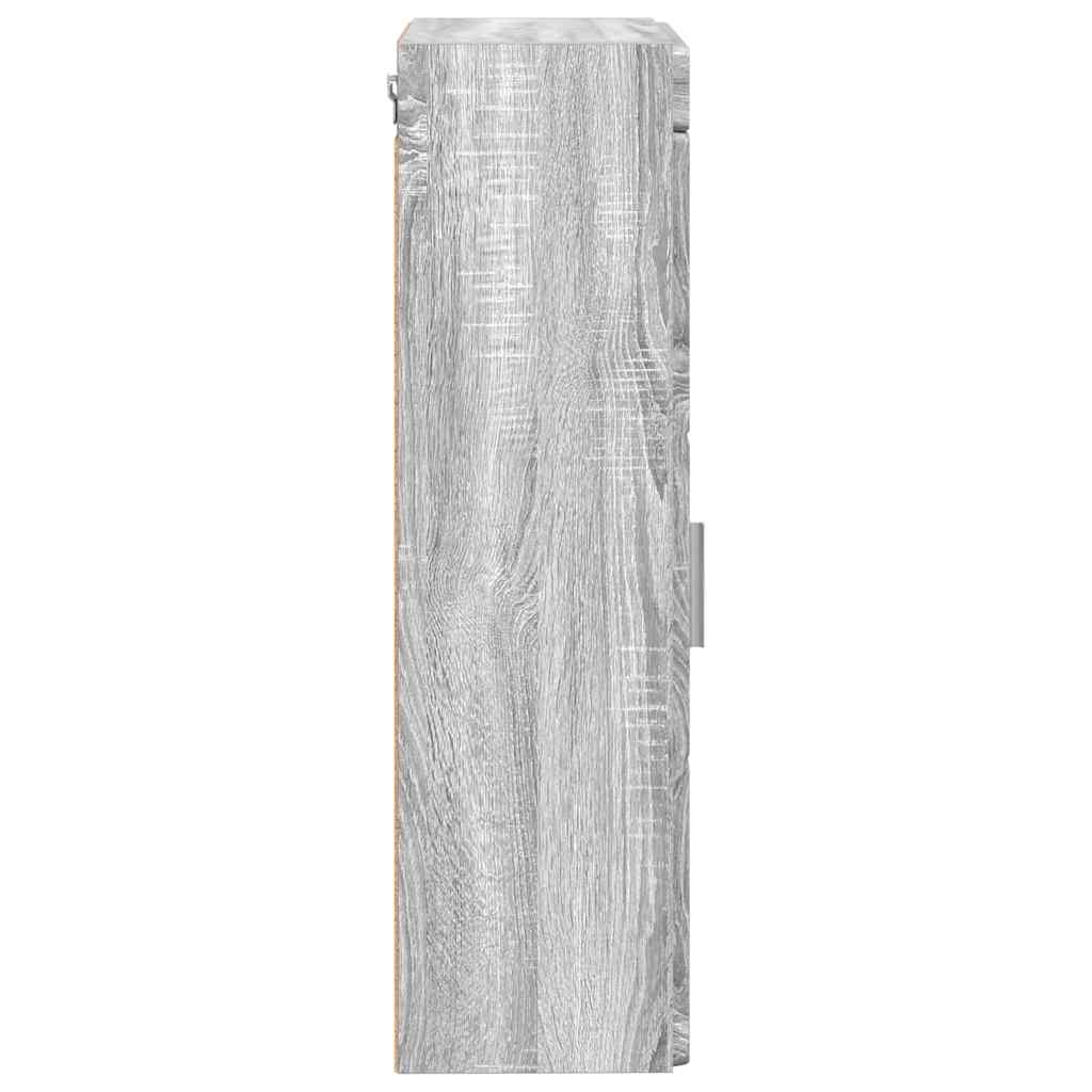 vidaXL Bathroom Wall Cabinet TULUM Grey Sonoma 37 x 24.5 x 86 cm