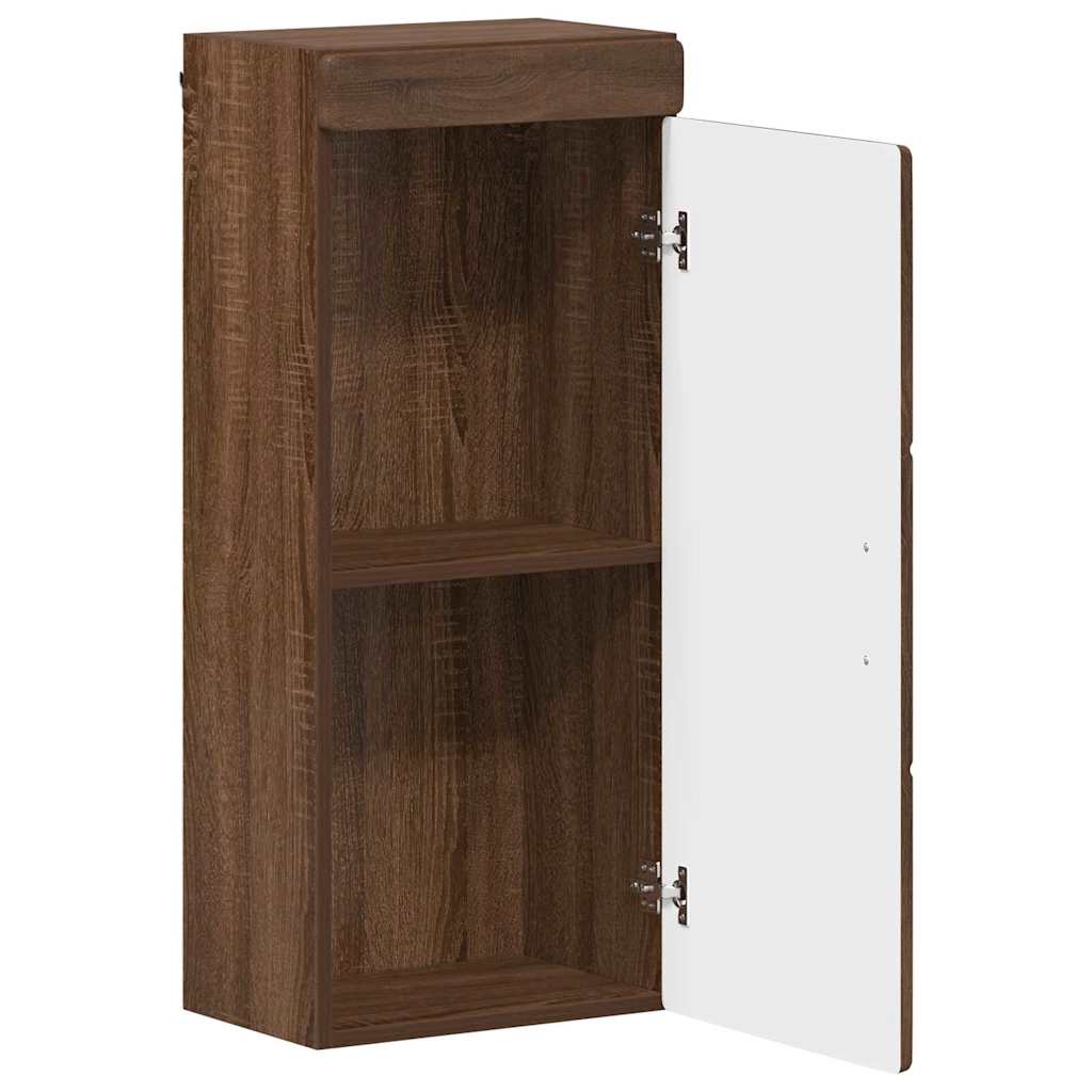 vidaXL Bathroom Wall Cabinet TULUM Brown Oak 37 x 24.5 x 86 cm
