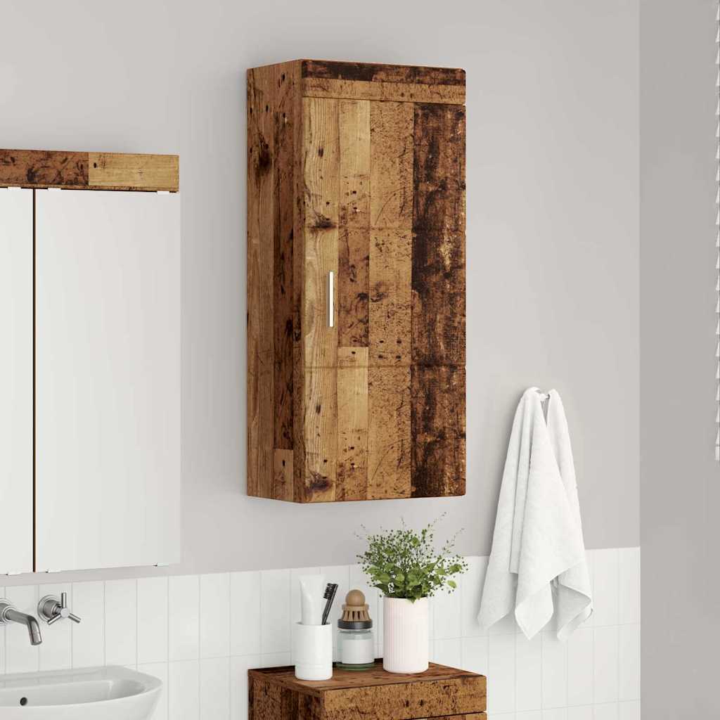 vidaXL Bathroom Wall Cabinet TULUM Old Wood 37 x 24.5 x 86 cm