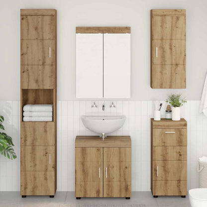 vidaXL Bathroom Wall Cabinet TULUM Artisan Oak 37 x 24.5 x 86 cm