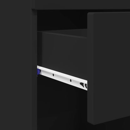 vidaXL Bathroom Cabinet Set with Drawer TULUM Black 37 x 31.5 x 82 cm