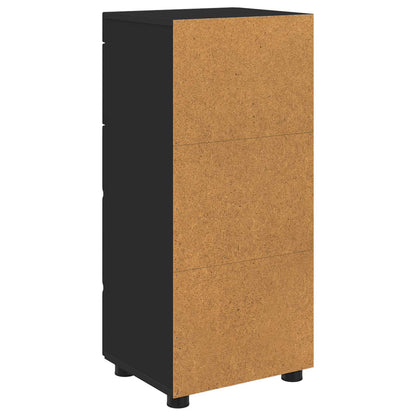 vidaXL Bathroom Cabinet Set TULUM Black 37 x 31.5 x 82 cm