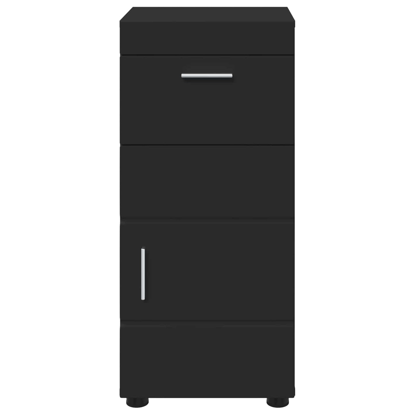 vidaXL Bathroom Cabinet Set with Drawer TULUM Black 37 x 31.5 x 82 cm