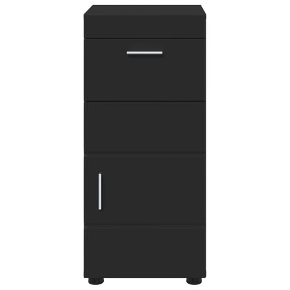 vidaXL Bathroom Cabinet Set with Drawer TULUM Black 37 x 31.5 x 82 cm