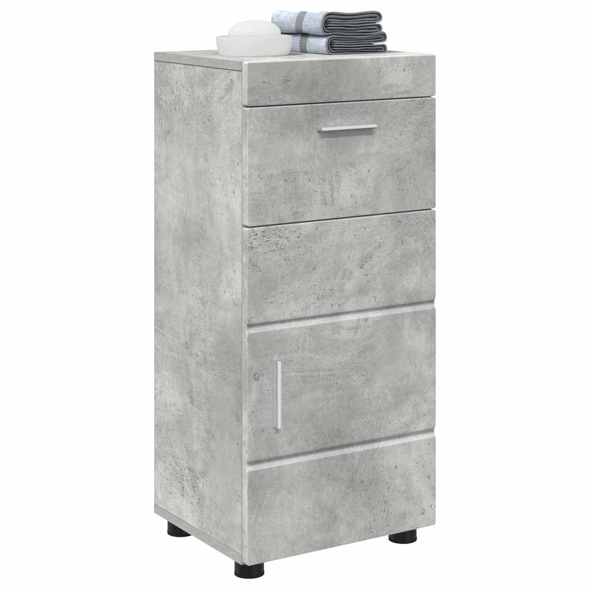 vidaXL Bathroom Cabinet Set TULUM Concrete Grey 37 x 31.5 x 82 cm