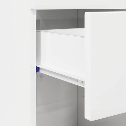 vidaXL Bathroom Cabinet Set TULUM High Gloss White 37 x 31.5 x 82 cm