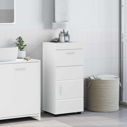 vidaXL Bathroom Cabinet Set TULUM High Gloss White 37 x 31.5 x 82 cm