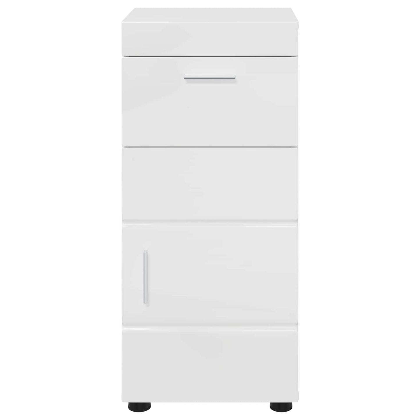 vidaXL Bathroom Cabinet Set TULUM High Gloss White 37 x 31.5 x 82 cm