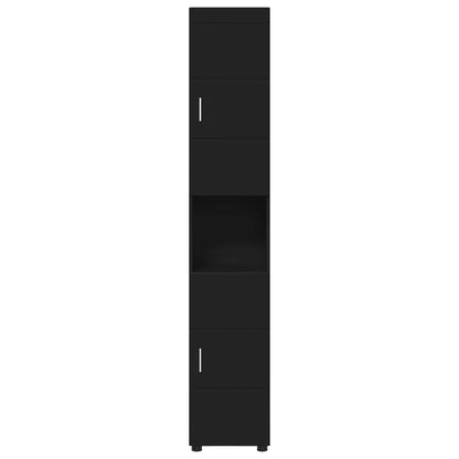 vidaXL Bathroom Cabinet Set TULUM Black 37 x 31.5 x 203 cm