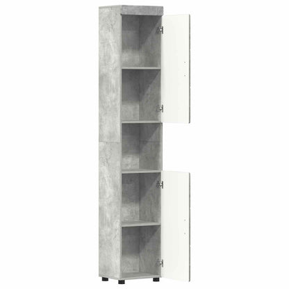 vidaXL Bathroom Cabinet Set TULUM Concrete Grey 37 x 31.5 x 203 cm