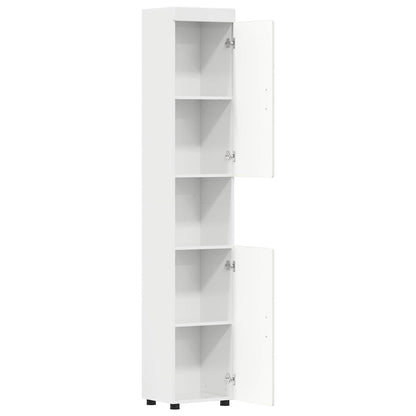 vidaXL Bathroom Cabinet Set TULUM High Gloss White 37 x 31.5 x 203 cm