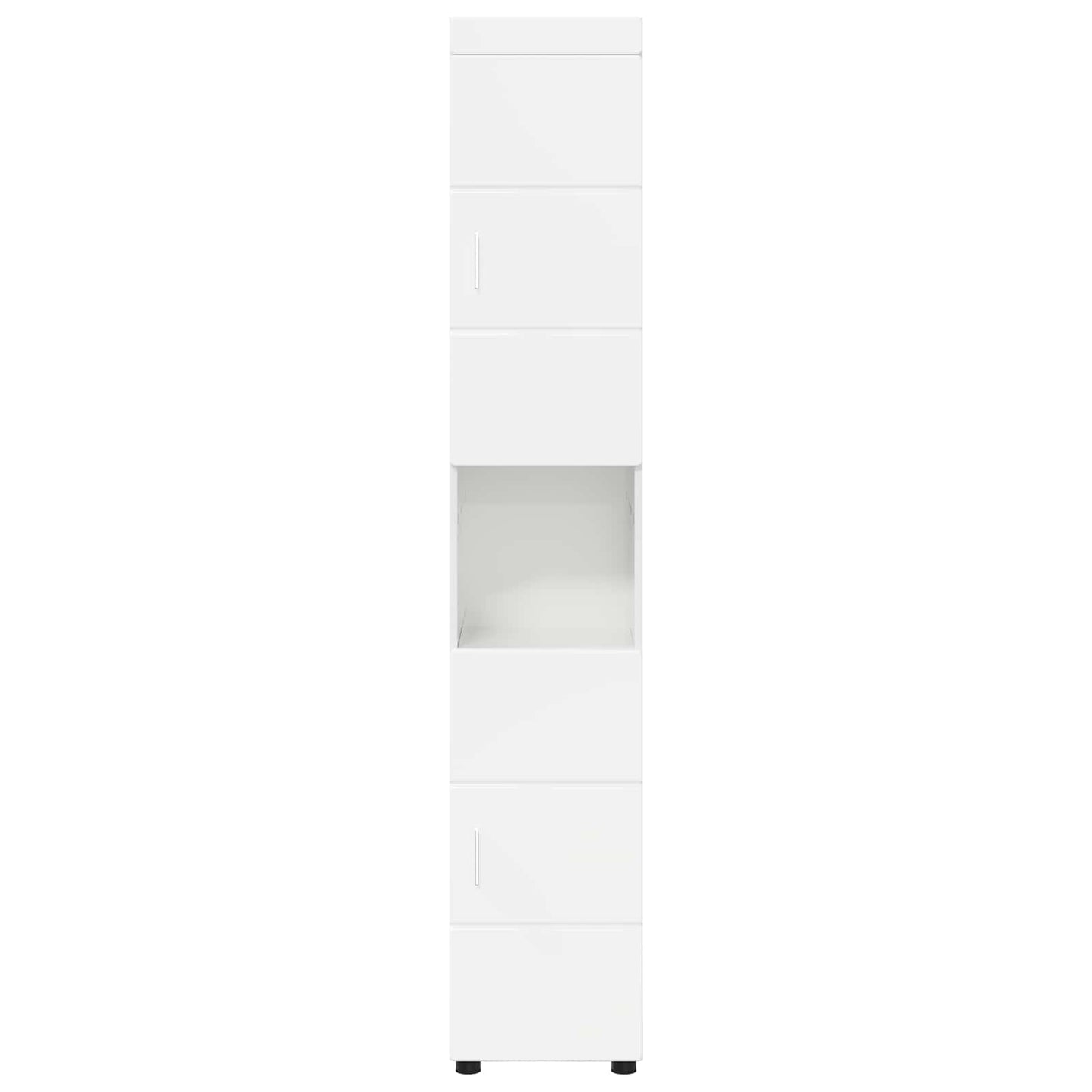 vidaXL Bathroom Cabinet Set TULUM High Gloss White 37 x 31.5 x 203 cm