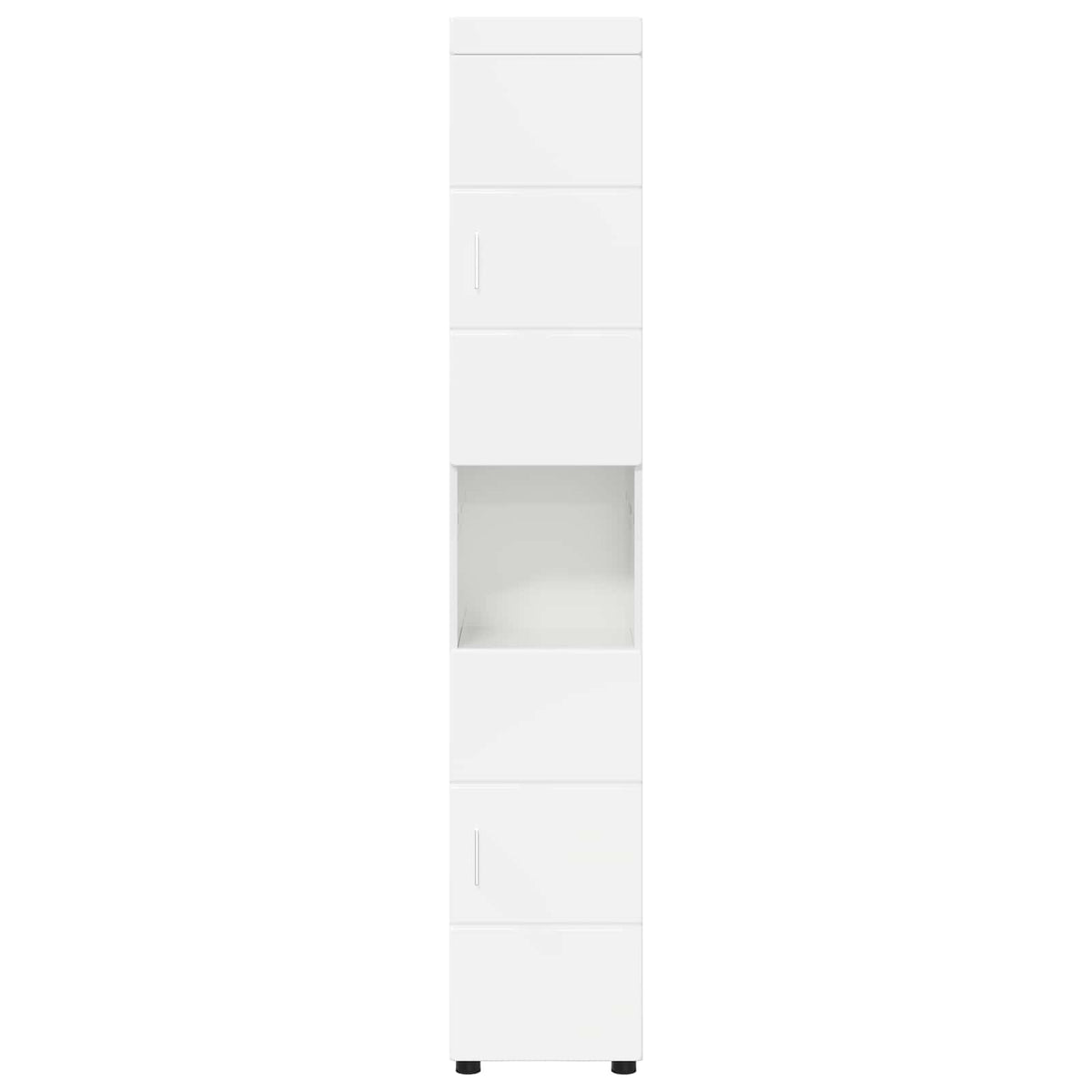 vidaXL Bathroom Cabinet Set TULUM High Gloss White 37 x 31.5 x 203 cm