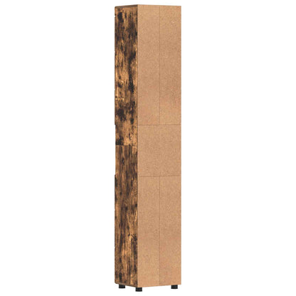 vidaXL Bathroom Cabinet Set TULUM Smoked Oak 37 x 31.5 x 203 cm