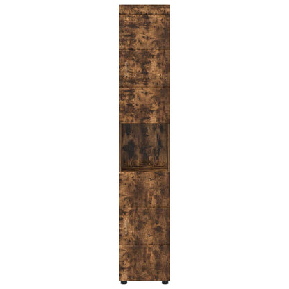 vidaXL Bathroom Cabinet Set TULUM Smoked Oak 37 x 31.5 x 203 cm