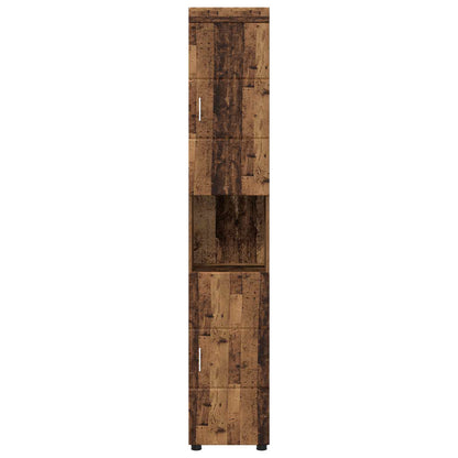 vidaXL Bathroom Cabinet Set TULUM Old Wood 37 x 31.5 x 203 cm